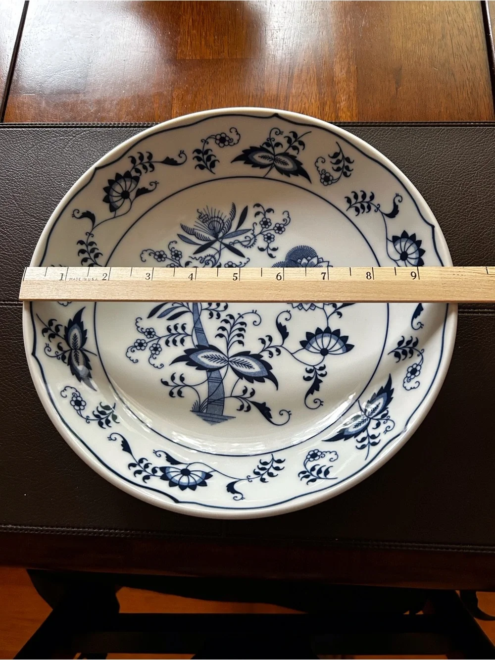 Blue Floral Porcelain Serving Plate - Classic Tableware